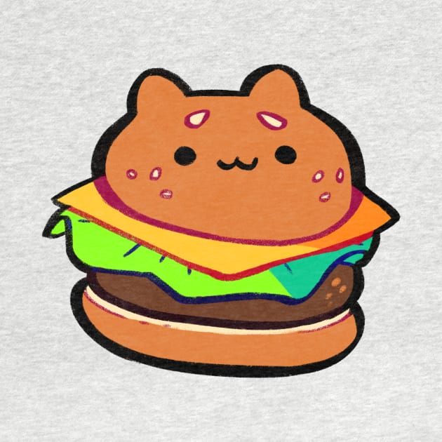 Burger Cat by giraffalope